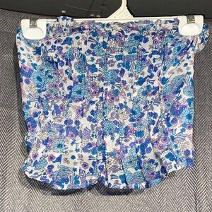 Floral Blue and Purple Women's Tank Top